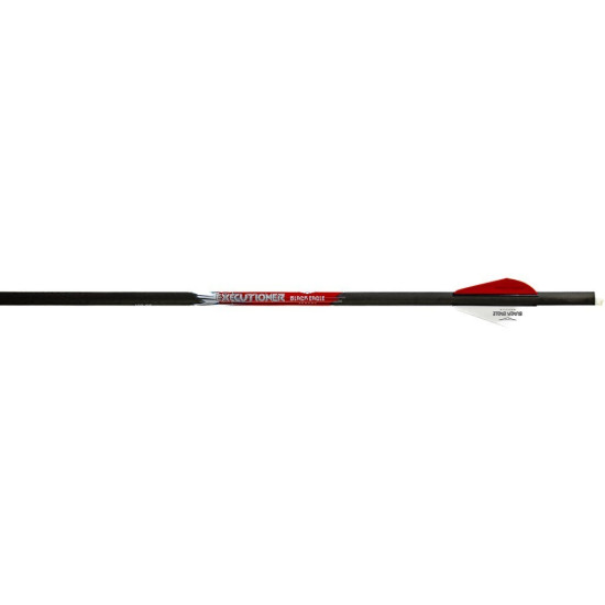Black Eagle Executioner Carbon Crossbow Bolts, 20-inch, .001” Straightness, .300 ID (6-Pack)