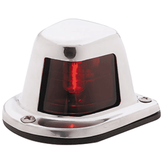 Attwood Marine Sidelight Red 12V W/ Stainless Housing One Mile, 66319R7, 022697008909