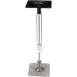 Attwood Pedestal Kit 13" Post 7" x 7" Stainless Steel Base Plate Threaded