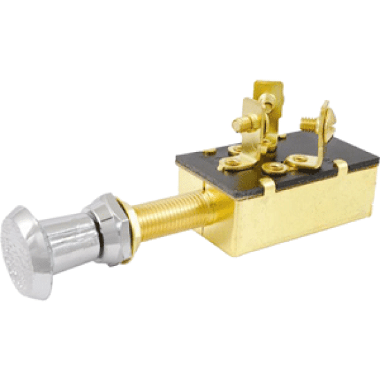 Attwood Push/Pull Switch - Three-Position - Off/On/On, 7594-3, 022697759436