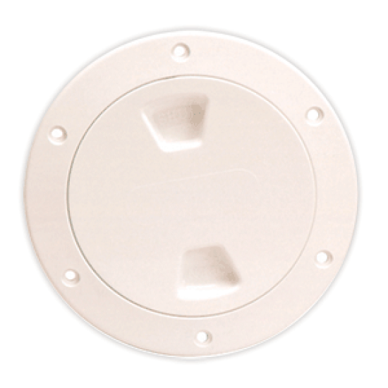 Beckson 4 Smooth Center Screw Out Deck Plate Beige 4.5 Cut, DP40-N, 021083001531