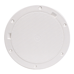 Beckson 8" Non-Skid Pry Out Deck Plate White 8.5" Cutout