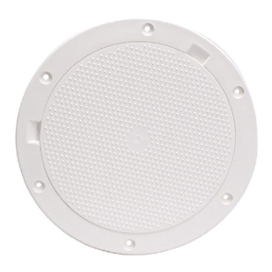 Beckson 8" Non-Skid Pry Out Deck Plate White 8.5" Cutout, DP83-W, 021083002484