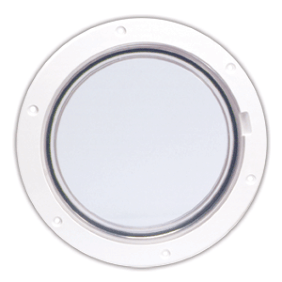 Beckson Marine 6 Clear Center Pry Out Deck Plate White 6.5 Cut, DP61-W-C, 021083001982