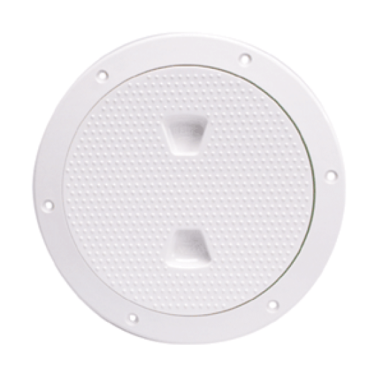 Beckson Marine 6 Non-Skid Screw-Out Deck Plate - White, DP62-W, 021083002095