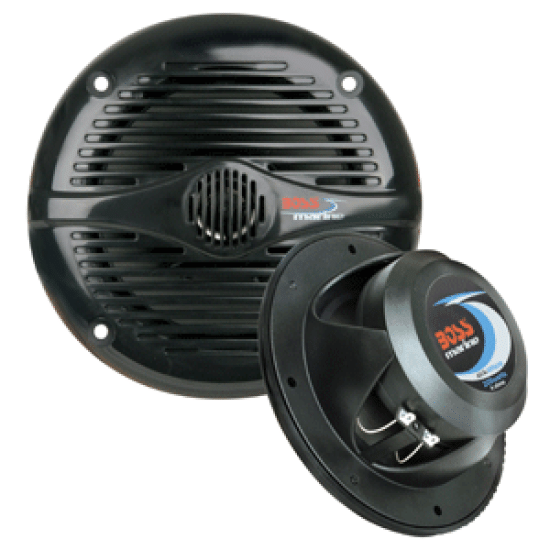 Boss Audio Mr50B 5.25 Round Marine Speakers - (Pair) Black, MR50B, 791489250108