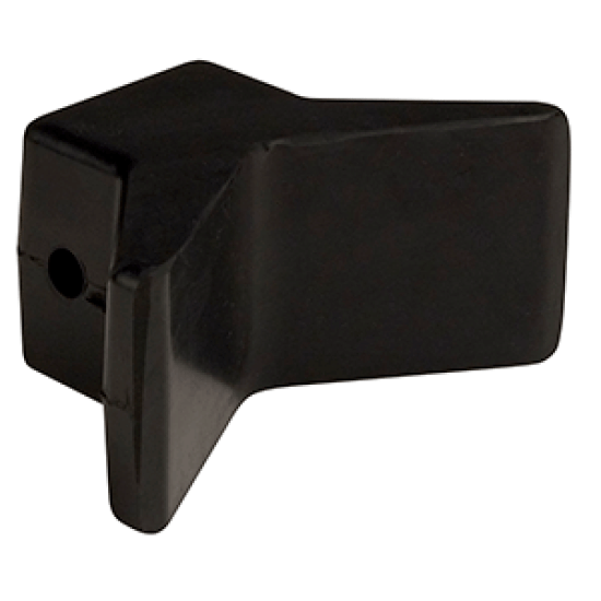 C.E. Smith Bow Y-Stop - 3" x 3" - Black Natural Rubber, 29551, 768296002305