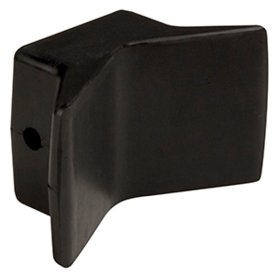 C.E. Smith Bow Y-Stop - 4" x 4" - Black Natural Rubber, 29550, 768296002299