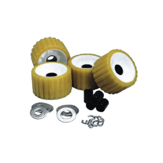 C.E. Smith Ribbed Roller Replacement Kit - 4 Pack - Gold, 29310, 768296004880