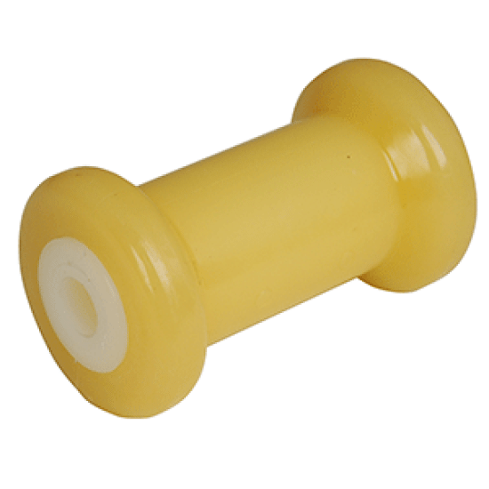 C.E. Smith Spool Roller 5" - 5/8" ID - Gold TPR w/Bushing White Solid, 29712, 768296005030