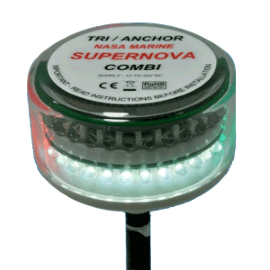 Clipper Supernova Combi Led Tricolor Masthead Anchor Light, CL-CTC, 609728298777