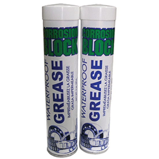 Corrosion Block High Performance Waterproof Grease - (2) 3oz Cartridges - Non-Hazmat, Non-Flammable & Non-Toxic, 25003, 770153250033