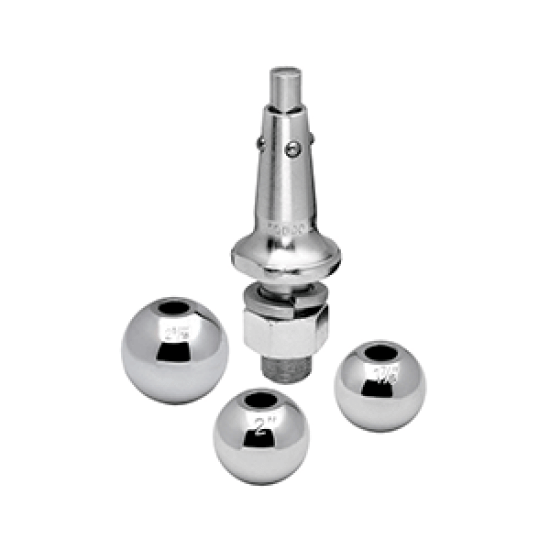 Draw-Tite Interchangeable Hitch Ball w/ 1" Shank - 1-7/8", 2", 2-5/16" Balls, 63803, 016118054644