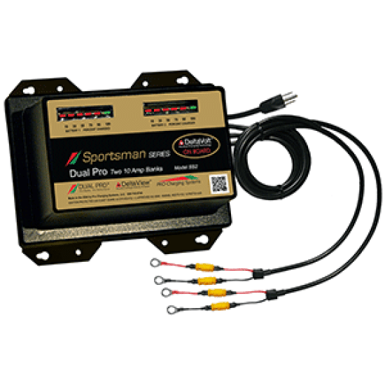 Dual Pro Sportsman Series On Board Marine Battery Charger - 20A - 2-10A-Banks - 12V/24V, SS2, 738562000229