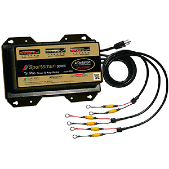 Dual Pro Sportsman Series On Board Marine Battery Charger - 30A - 3-10A-Banks - 12V-36V, SS3, 738562000236