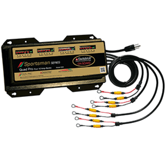 Dual Pro Sportsman Series On Board Marine Battery Charger - 40A - 4-10A-Banks - 12V-48V, SS4, 738562000304