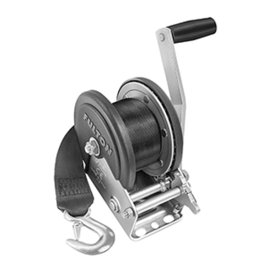 Fulton 1500lb Single Speed Winch w/20' Strap & Cover, 142208, 016118135855