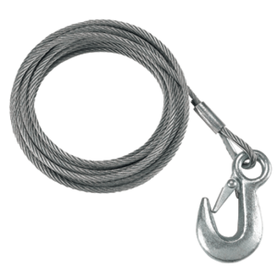 Fulton 3/16" x 25' Galvanized Winch Cable - 4,200 lbs. Breaking Strength, WC325 0100, 088154092379