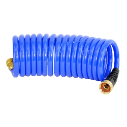 HoseCoil 15' Blue Self Coiling Hose w/Flex Relief