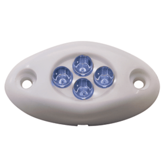 Innovative Lighting Courtesy Light - 4 LED Surface Mount - Blue LED/White Case, 004-2100-7, 601373142177