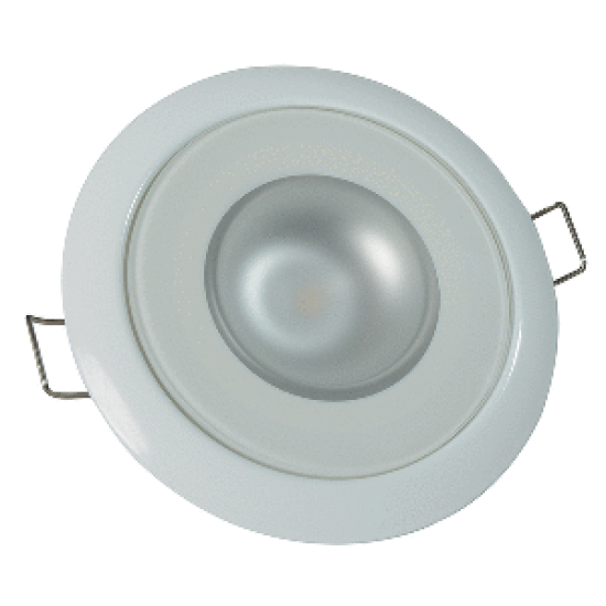 Lumitec Mirage Down Light Dimmable White + Blue W White Bezel, 113121, 089300103802