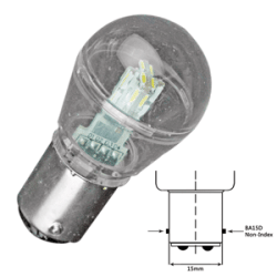 Lunasea White Led Bulb Ba15D 10-30V Dc Llb-26Fc-21-00