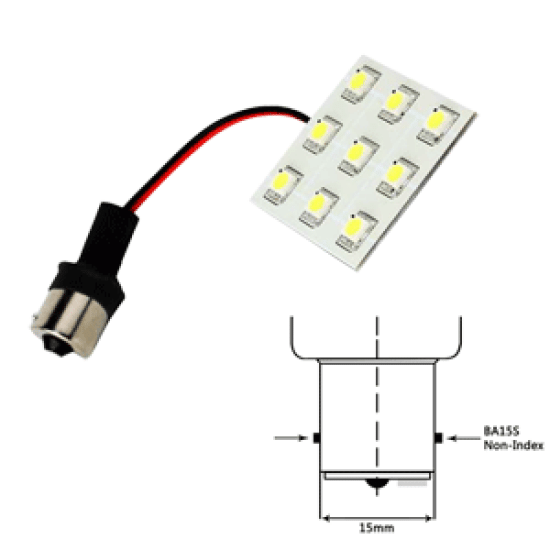 Lunasea White Led Bulb Ba15S 12V Ac Or 10-30V Dc Llb-229W-21-00, LLB-229W-21-00, 894953001654