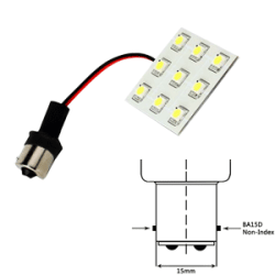 Lunasea White Led Light Ba15D 12V Ac Or 10-30V Dc Llb-269W-21-00