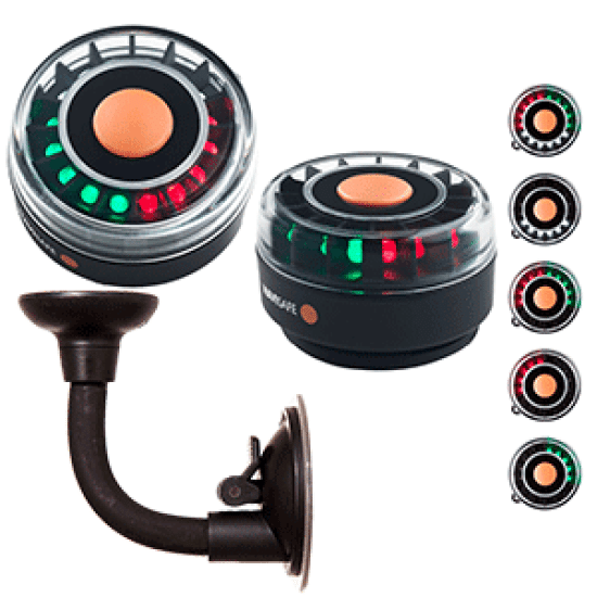 Navisafe Portable Navilight 2NM - TriColor w/Bendable Suction Cup Mount, 305KIT2, 040559879092