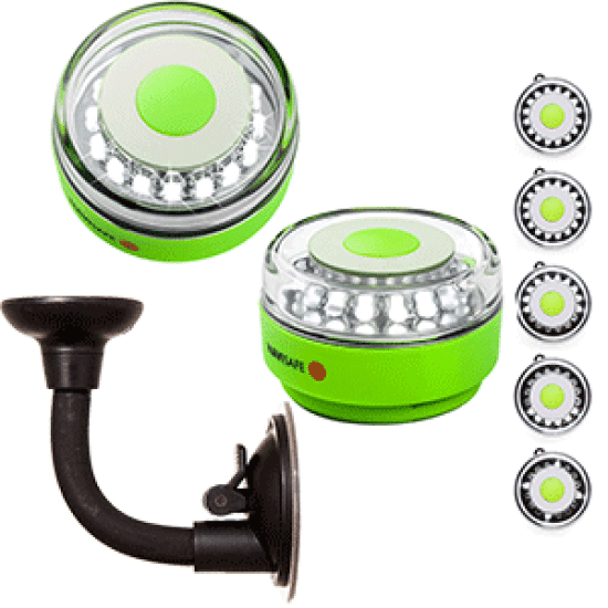 Navisafe Portable Navilight 360 Deg. 2NM Rescue - Glow In The Dark - Green w/Bendable Suction Cup Mount, 010KIT2, 040556466318