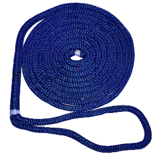 New England Ropes 3/8" X 15' Nylon Double Braid Dock Line - Blue w/Tracer, C5053-12-00015, 753963037629