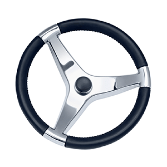 Ongaro Marine / Boat Evo Pro 316 Cast Stainless Steel Steering Wheel - 13.5 Diameter, 7241321FG, 835719001327