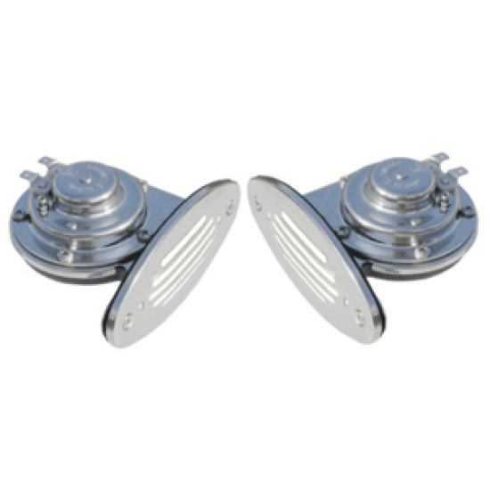 Ongaro Marine / Boat Mini Dual Drop-In Horn W/ Ss Grills Hi & Lo Pitch Marine/Boat, 10055, 768170100554