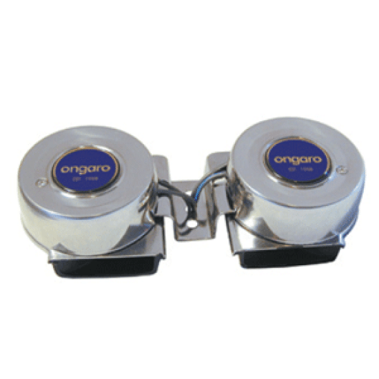 Ongaro Marine / Boat Ss Mini Compact Twin Horn 12V Marine/Boat, 10002, 768170100028