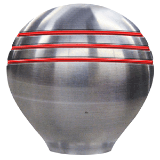 Ongaro Marine / Boat Throttle Knob - 1- 1/2- Red Grooves, 50020, 768170500200