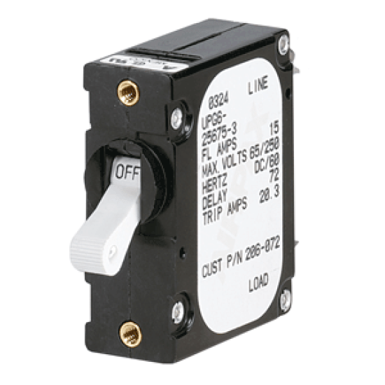 Paneltronics 'A' Frame Magnetic Circuit Breaker - 10 Amps - Single Pole, 206-071S, 602290200025