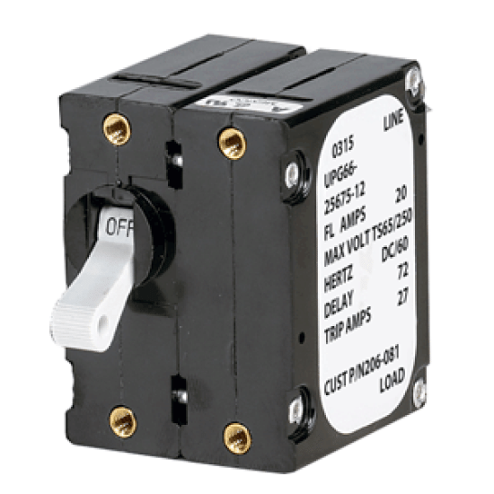 Paneltronics 'A' Frame Magnetic Circuit Breaker - 30 Amps - Double Pole, 206-083S, 602290200254