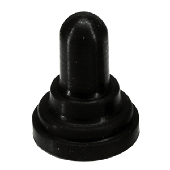 Paneltronics Rubber Boot Round Shape 23/32 Dia 7/8 H Black 048-002, 048-002, 602290101018