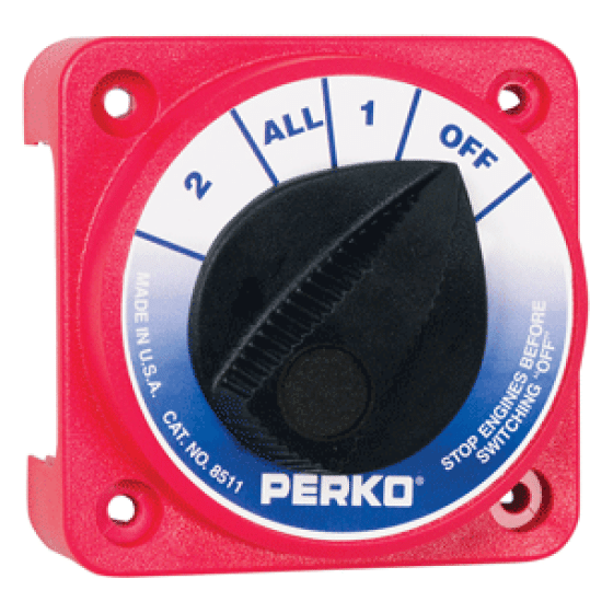 Perko Compact Medium Duty Battery Selector Switch W/O Key Lock 8511Dp Marine, 8511DP, 085226370793