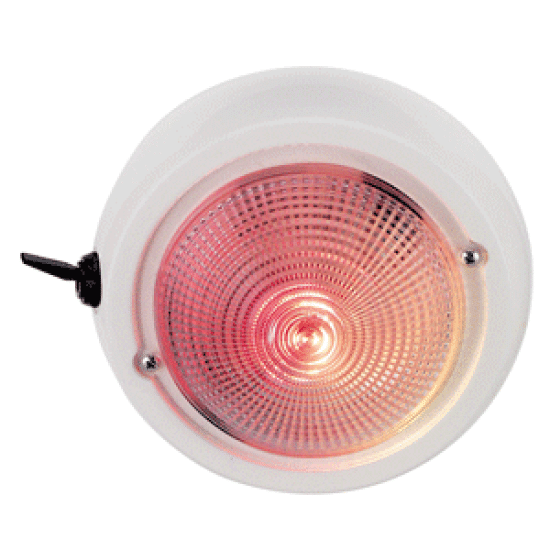 Perko Dome Light W/ Red And  White Bulbs, 1263DP1WHT, 085226350535