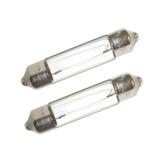 Perko Double Ended Festoon Bulbs - 12V, 10W, .80A - Pair, 0071DP0CLR, 085226039324