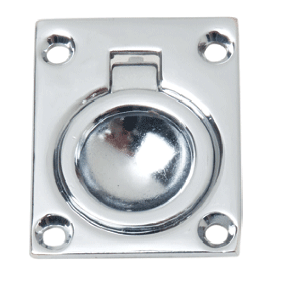 Perko Flush Ring Pull - Chrome Plated Zinc, 0841DP0CHR, 085226020544