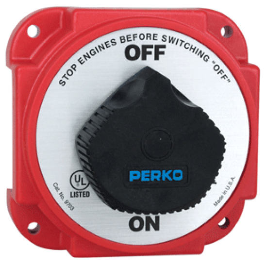 Perko Heavy Duty Battery Disconnect Switch Off - On 9703Dp Marine, 9703DP, 085226048241