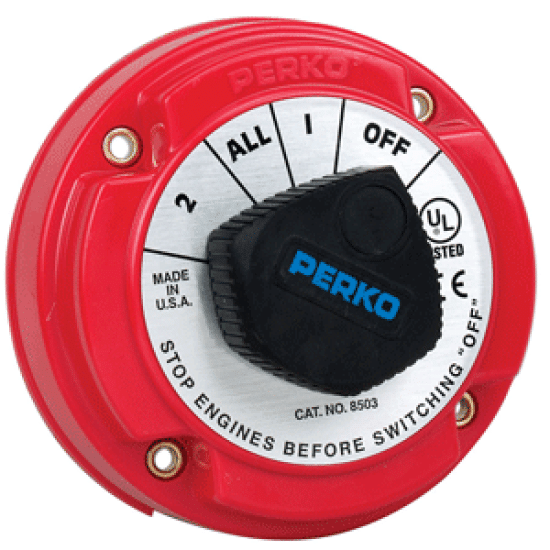 Perko Medium Duty Battery Switch W/ Alternator Discon 8503Dp Marine, 8503DP, 085226559884