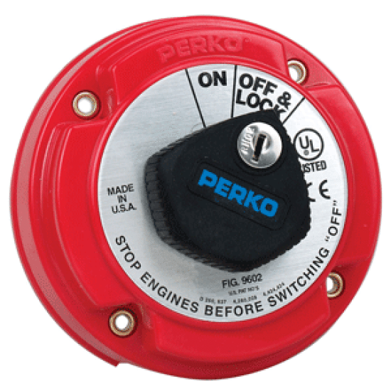 Perko Medium Duty Main Battery Switch W/ Key Lock 9602Dp, 9602DP, 085226560446