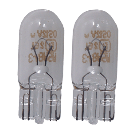 Perko Wedge Base Bulb - 12V, 5W, .35A - Pair, 0338DP1CLR, 085226049194