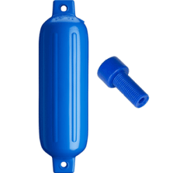 Polyform G-3 Twin Eye Fender 5.5 X 20 - Blue W/Air Adapter