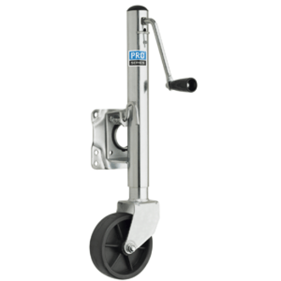 Pro Series 1000 lbs. Zinc Plated Swivel Jack w/6" Poly Wheel, EJ10000101, 088154099460