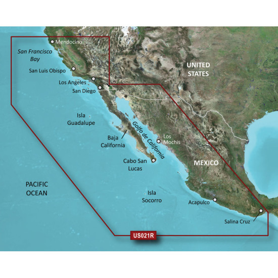 Garmin Bluechart  G2 Hxus021R California - Mexico - Microsd/Sd