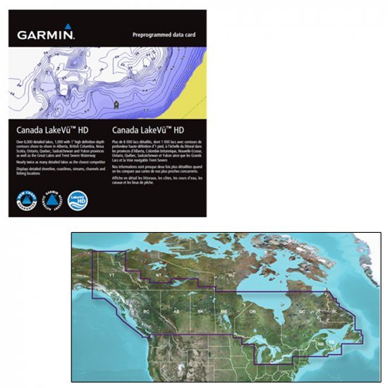 Garmin Canada Lakev  Hd - Microsd/Sd For Gpsmap , Montana  & Oregon  Handhelds